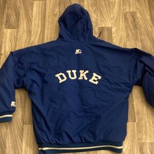 Vintage Duke Blue Devils Starter Jacket hood basketball VTG